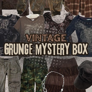 Vintage Grunge Mystery Box | 90er Jahre Alt Bundle | Y2K Streetwear, Lagenlook, nachhaltige Mode