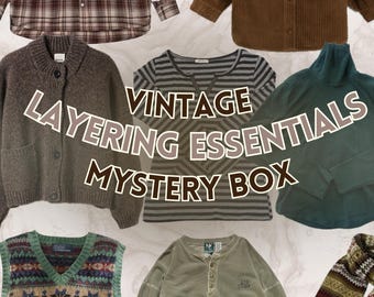 Vintage Layering Essentials Mystery Box – Cozy Neutral Vintage Layers, Handpicked to Your Style