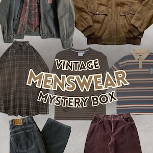 Vintage Menswear Mystery Box | Curated Thrifted Clothing | Personalized Men’s Vintage Style Bundle