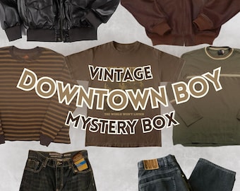 Vintage Downtown Boy Mystery Box | Curated Thrifted Menswear | Personalized Style Bundle