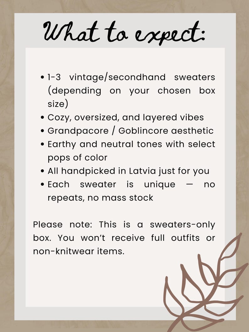 Grandpa Sweater Mystery Box – Thrifted Cozy Vintage Knits from Latvia image 3