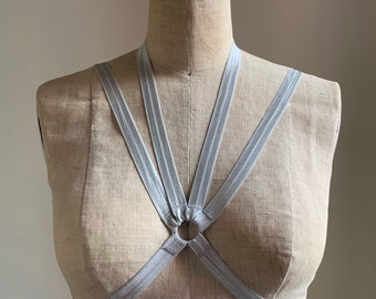 Deco Burlesque Cage Bra Elastic Burluxe Chest Harness