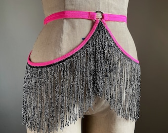 Cinturón burlesco con flecos Delilah Original de Burluxe