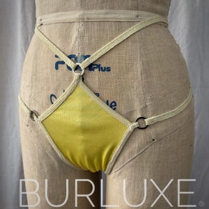 Shilin Thong Minimal Mesh See Through OR Spandex Burluxe Cage Panties Small Panel
