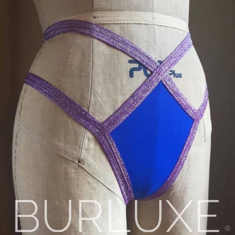 Mid-size Panel Classic Burluxe Diamond Burlesque Cage Panties Thong image 6