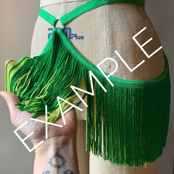 UPGRADE Listing for Delilah Shimmy belt ONLY: Add a second layer of Burluxe Chainette Fringe to the Delilah Shimmy Belt