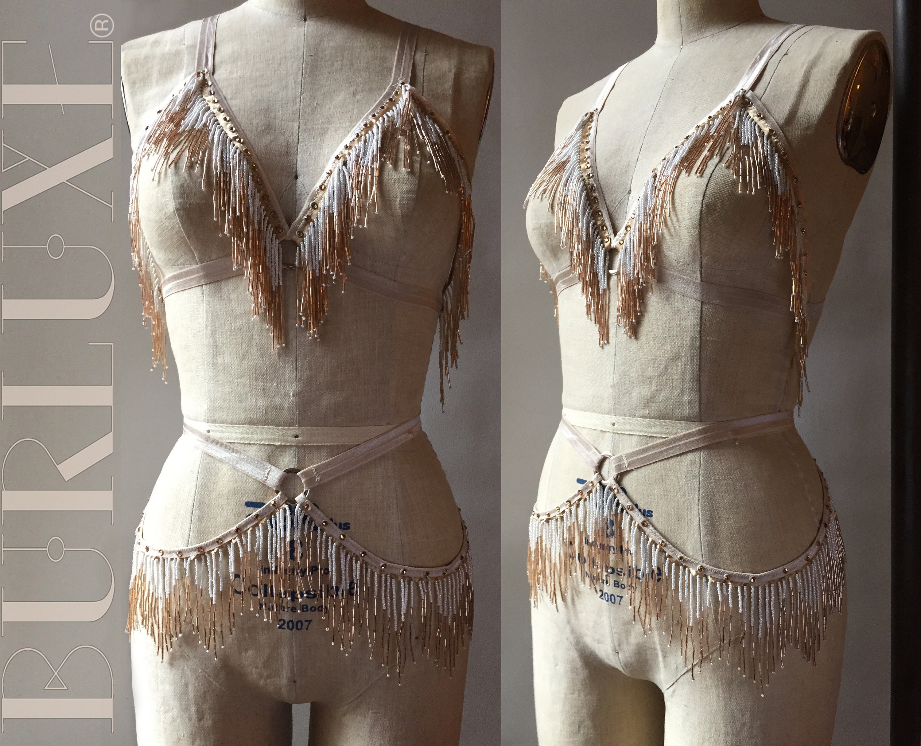 Vintage 1970s Gold Sequin Burlesque Belly Dance Costume Bra and Belt Shimmy  Set -  Canada