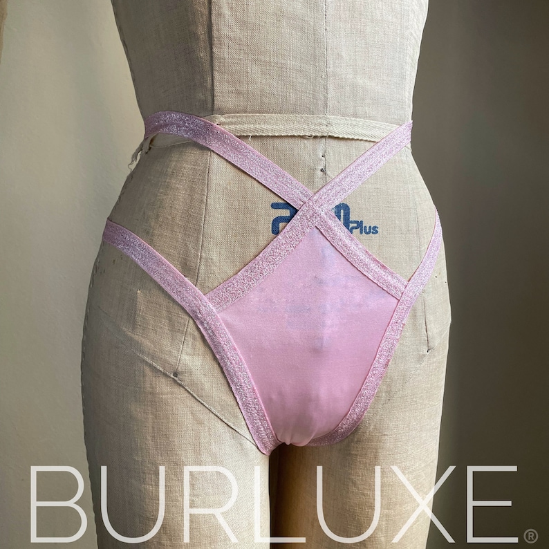 Mid-size Panel Classic Burluxe Diamond Burlesque Cage Panties Thong image 7