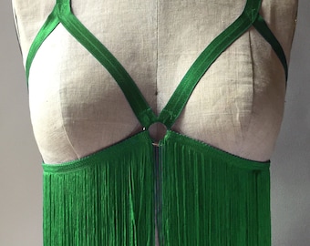 Ylva Fransen Midriff Shimmy Fransen Cage BH mit Kreis-Detail Burluxe