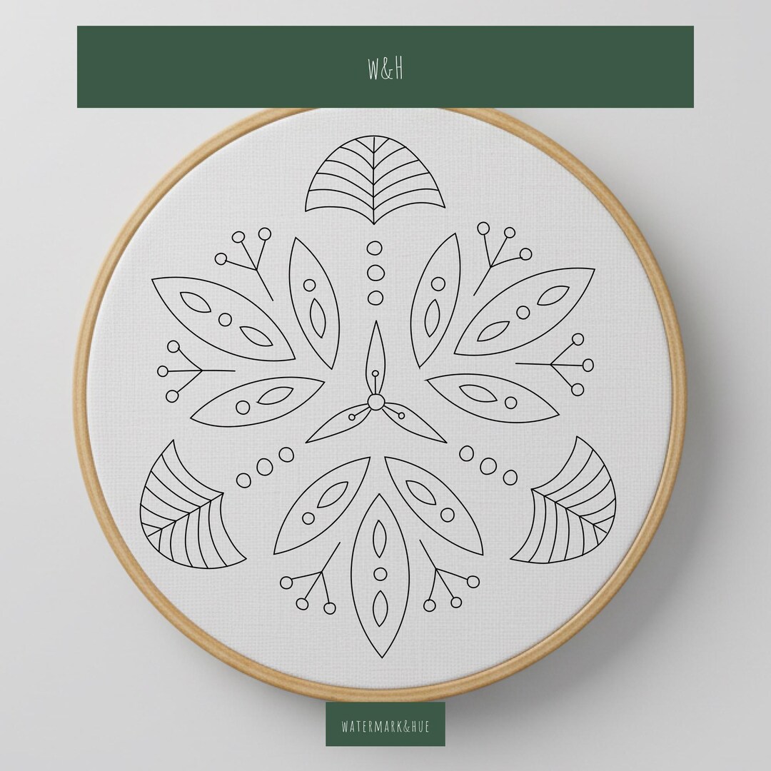 Digital Floral Embroidery Pattern — Beginner-friendly Design — PDF ...