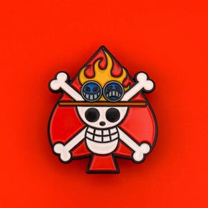 Portgas Ace Fire Flame Fist One Piece Enamel Pin
