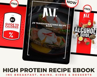 150 x High Protein Recipe Cookbook Ebooks, Free Calorie Guide, Free Smoothie Ebook, Free Alcohol PDF. Digital Downloads. UK Based PT.