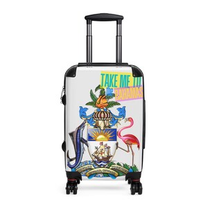 Colorful Travel Suitcase, Adventures Await, Personalized Luggage, Vacation Essentials, Beach Gear, Unique Travel Gift, Summer Getaway