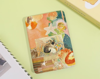 Cozy Kitten People Custom Kindle Case With Hand Strap for Kindle Paperwhite 12th 7'' 2024,Paperwhite 11th/10th/7th/6th,Kindle 11th 10th 8th