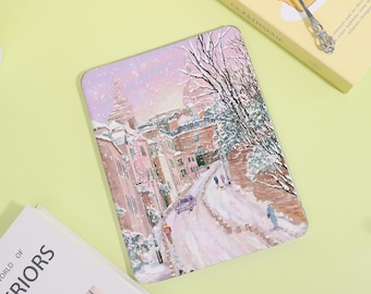 Pink Winter Personalized iPad Case for iPad 13" 11" 2024 12.9" iPad Air 6/5 iPad 10 10.9" 2022 7/8/9 iPad Mini 7/6/5 with pen slot