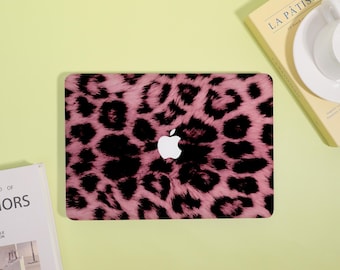 Pink Leopard Custom Macbook Case,Macbook Pro 13/14/15/16,Macbook Air15/13, MacBook Ret 15/13,MacBook M1 M2 M3 M4,Aesthetic Laptop Cover