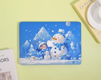 Building a Snowman Macbook Case,Macbook Pro 13/14/15/16,Macbook Air15/13, MacBook Ret 15/13,MacBook M1 M2 M3 M4,Aesthetic Laptop Cover