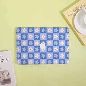 Blue Latticework Custom Macbook Case,Macbook Pro 13/14/15/16,Macbook Air15/13, MacBook Ret 15/13,MacBook M1 M2 M3 M4,Aesthetic Laptop Cover