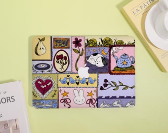 Animated Collage Custom Macbook Case,Macbook Pro 13/14/15/16,Macbook Air15/13, MacBook Ret 15/13,MacBook M1 M2 M3 M4,Aesthetic Laptop Cover