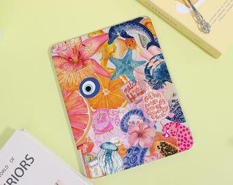 Ocean Collage Personalized iPad Case for iPad 13" 11" 2024 12.9" iPad Air 6/5 iPad 10 10.9" 2022 7/8/9 iPad Mini 7/6/5 with pen slot