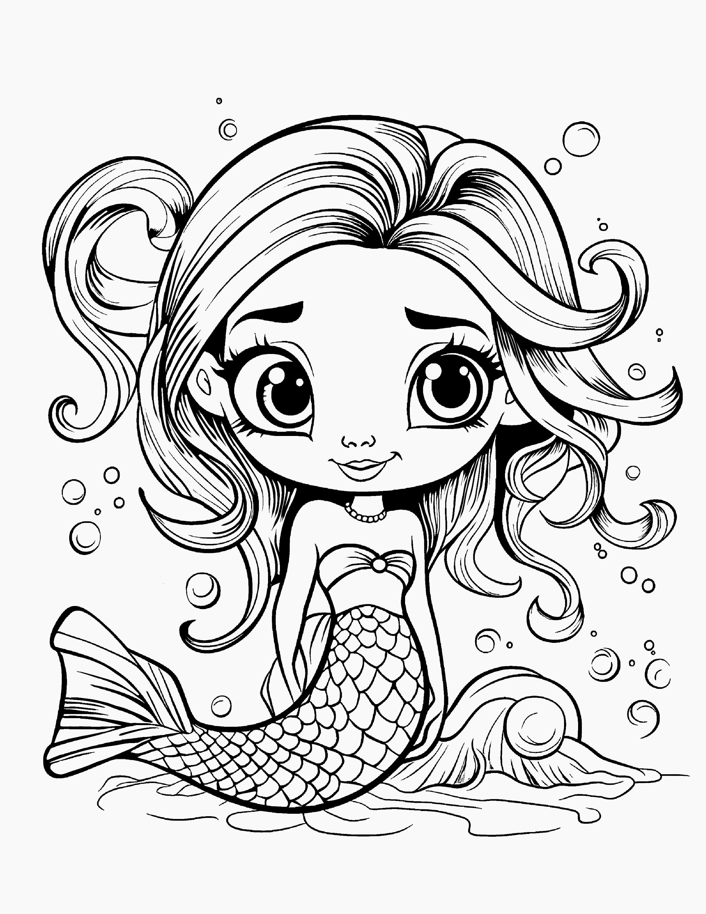 Magical Mermaid Adventures Coloring Pages - Etsy