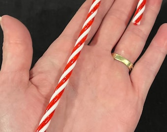 100 Mini-Zuckerstangen Aus Polymer-Ton – Rot/weiß, Je 3 Cm, Für Weihnachts-Deko