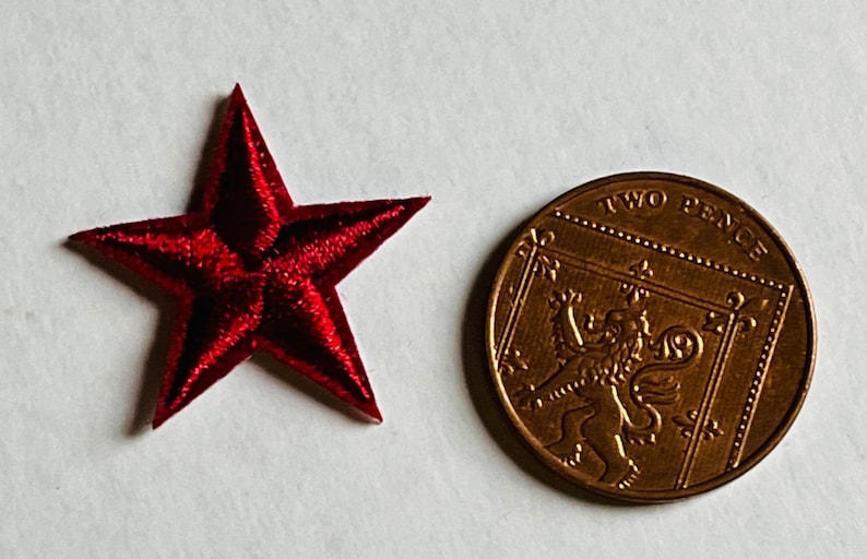 Iron on Patches. 28 mm Star Shaped Iron On/Sew On Clothing Patches Multiple Colours to Choose From image 5