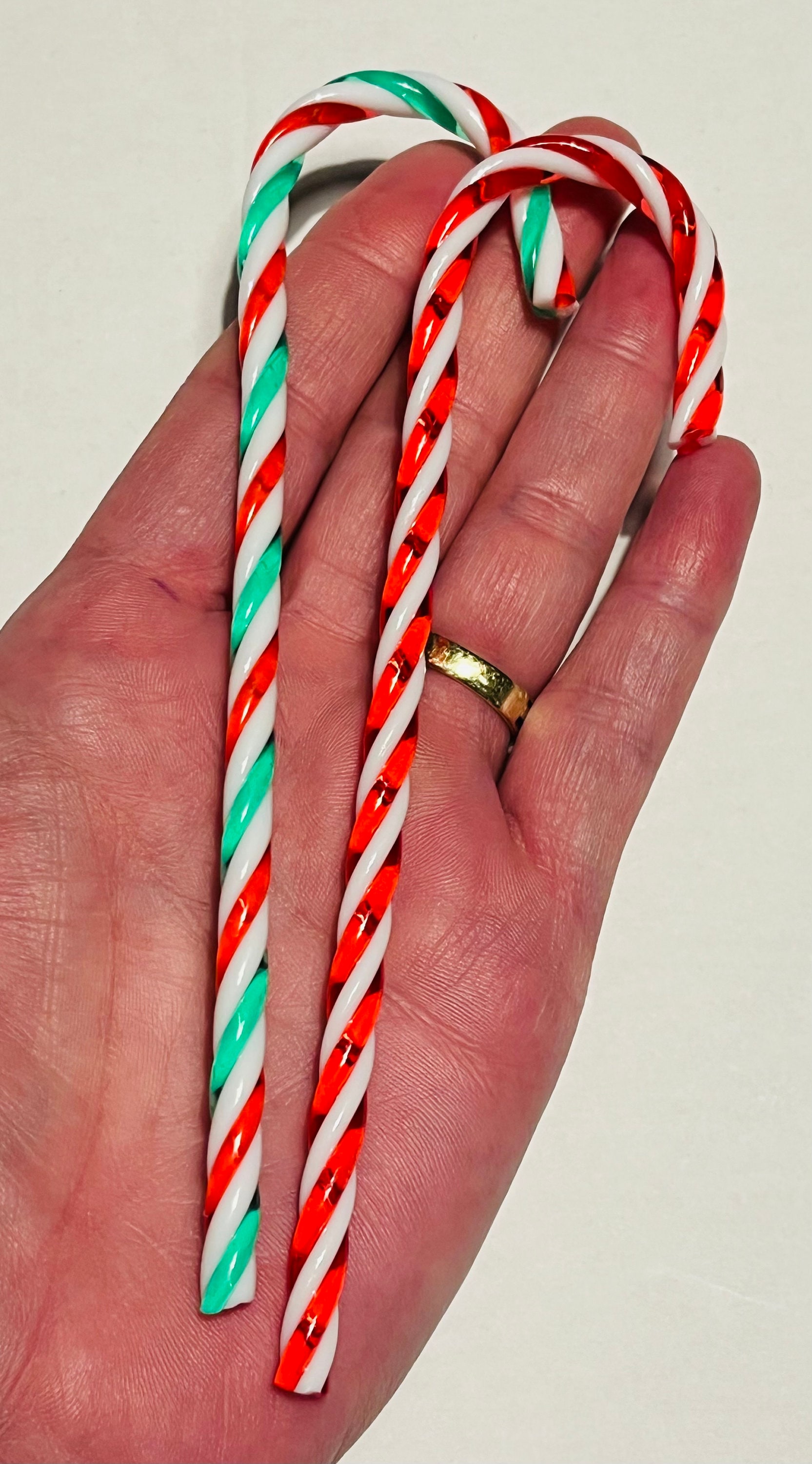 100 Mini-Zuckerstangen Aus Polymer-Ton – Rot/weiß, Je 3 Cm, Für Weihnachts-Deko