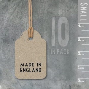 クラフト ギフト タグ、3.5 x 2.2 cm。小さな East of India ギフト タグ、値札、クラフト タグ、プレゼント、スクラップブッキング、装飾。