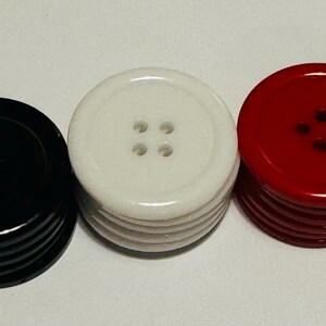 Button Ridges Extra Large Glossy Resin Buttons, 35mm, Set of 6 - Etsy