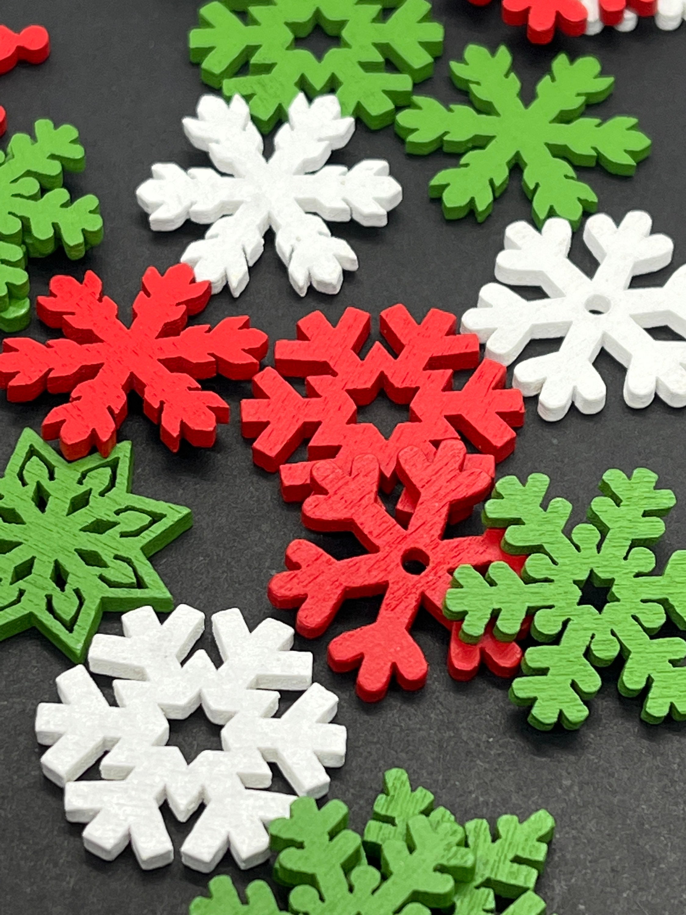 15 X Assorted Wooden Snowflakes, Card Making, Card Crafts