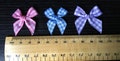 Handtied Mini Gingham Ribbon Bows - 20 Pcs, 12mm Width