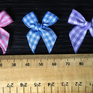 20 x strikken van stof met gingangstof - lintbreedte 12 mm - geruit, geruit, ideaal voor huwelijksuitnodigingen, kaarten, plakboeken en naaien