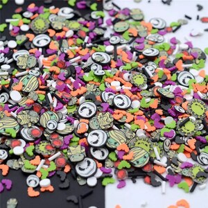 5g/10g/20g - polymer clay sprinkles, resin fillers, clay decoden, epoxy resin and nail embellishments, Nightmare, spooky, bats, mummy