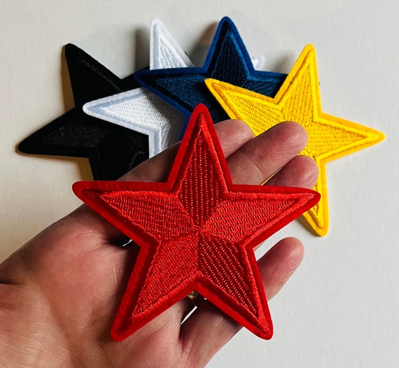 Iron on Patches. Star Shaped Iron on Patches. Extra Large 9