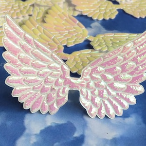 Christmas Iridescent Angel and Fairy Wings. Gorgeous Padded Iridescent Wings, ideal for snow angels, tree fairies, cards and so much more.