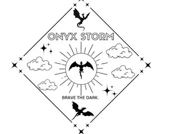 Tempestade de ônix / Quarta Asa / Chama de Ferro / SVG e PNG / Empíreo / Dragões / Brave the Dark / Romantasy / Fantasia / Download digital