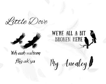 Feathers so Vicious, 4 Imagens / SVG e PNG / Shadows so Cruel / Court of Ravens / Galantina / My Anoaley / Dark Romantasy / Download Digital