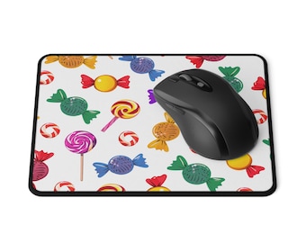 Colorful Candy Non-Slip Gaming Mouse Pad, Perfect Gift for Gamers, Fun Mouse Mat Design, Home Office, Colourful Sweets & Lollipops Mouse Pad