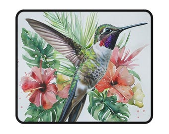 Tropical Hummingbird Mouse Pad / Gaming Pad in 3 sizes