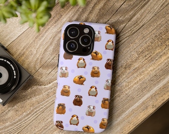 Guinea Pig Pattern Phone Case: Dual Layer Protection