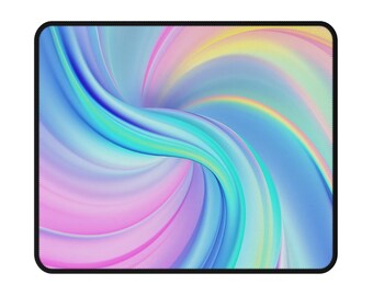Pastel Swirl Desk Mat: Colorful Non-Slip Gaming Pad