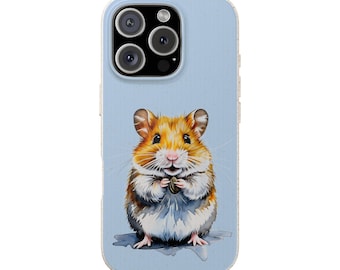 Hamster Biodegradable Case l Eco friendly Bamboo Phone Case for Samsung and iPhone