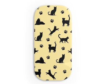 Cat Silhouette Phone Grip Stand | Cute Cat Lover Accessory | Pet Themed Gift, Mobile Phone Holder, Matching Phone Accessory, Cute Cat Decor