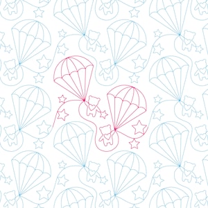 PARACHUTE - Digital Longarm Quilting Pattern for Edge to Edge Pantograph Handiquilter Statler Stitcher Bernina Innova