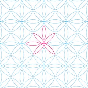 FANSY - Digital Longarm Quilting Pattern for Edge to Edge Pantograph Handiquilter Statler Stitcher Bernina Innova