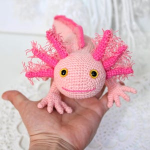 Axolotl Häkelanleitung PDF in Englisch Realistischer Axolotl Amigurumi Häkelanleitung