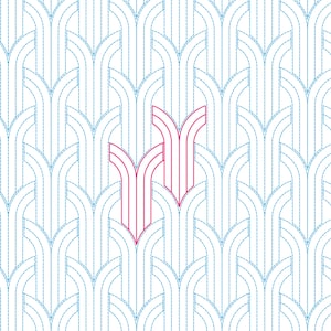 Modern - Digital Longarm Quilting Pattern for Edge to Edge Pantograph Handiquilter Statler Stitcher Bernina Innova