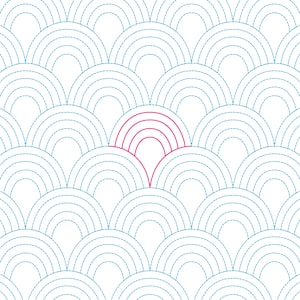 SUNRISE - Digital Longarm Quilting Pattern for Edge to Edge Pantograph Handiquilter Statler Stitcher Bernina Innova