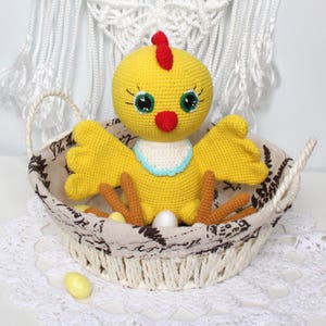Chicken crochet pattern PDF Amigurumi chick Easter decor Bird crochet tutorial